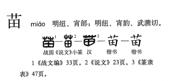  p>苗(读作miáo)是汉字通用规范一级字( a target="_blank" href="