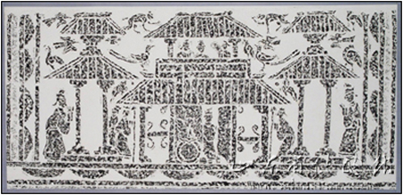 楼阁双阙画像石