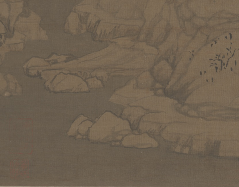 元黄公望九峰雪霁图轴