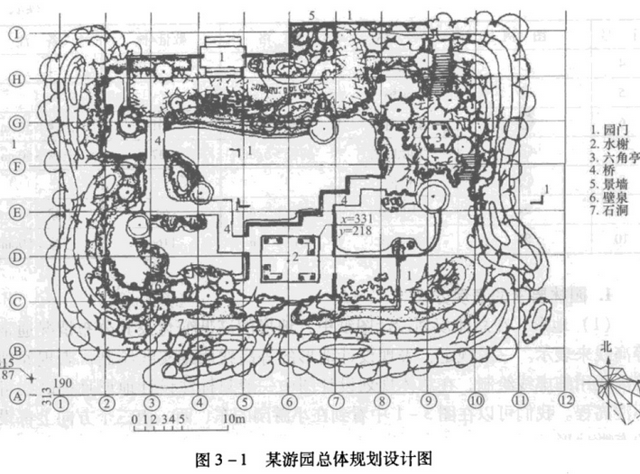 地貌是指园林用地范围内的峰,峦,坡,谷,湖,潭,溪,瀑等山水地形外貌