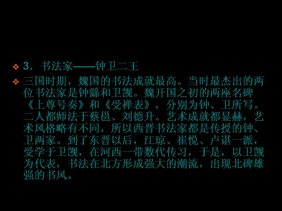 中国古代书法四大家