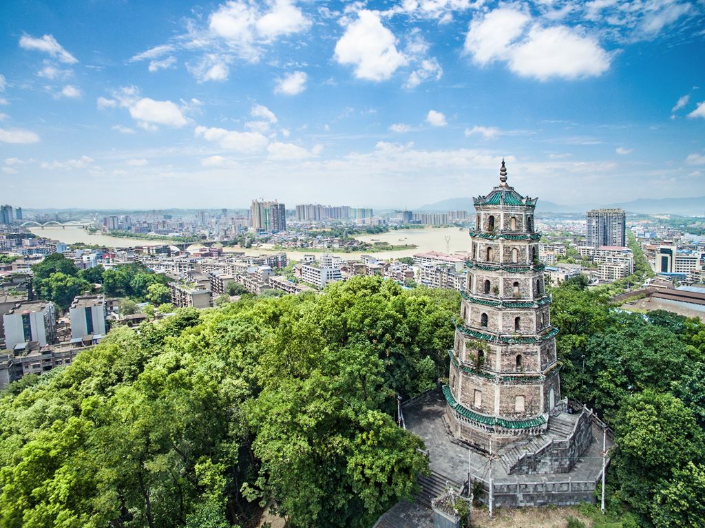 data-lemmaid="293174">湖南省 /a>邵阳市东塔公园内东塔山顶