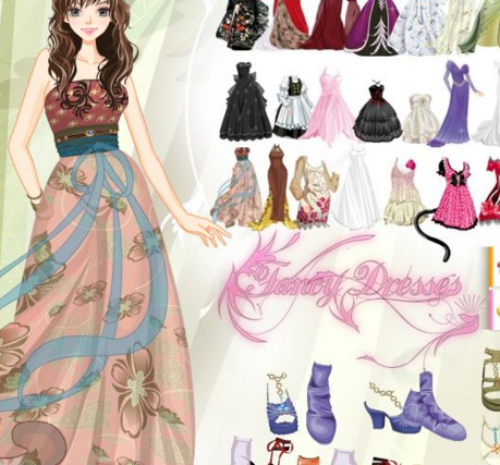 游戏中有美丽漂亮的公主礼服,设