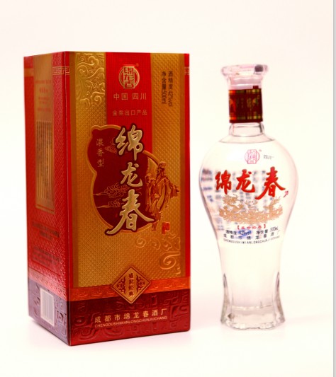 绵龙春是一款优质高粱,糯米,小麦为原料发酵而成的浓香型白酒.
