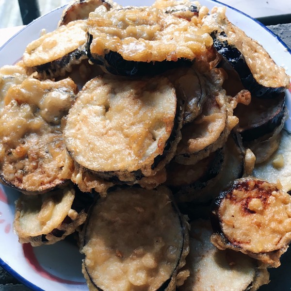 油炸茄子酿肉