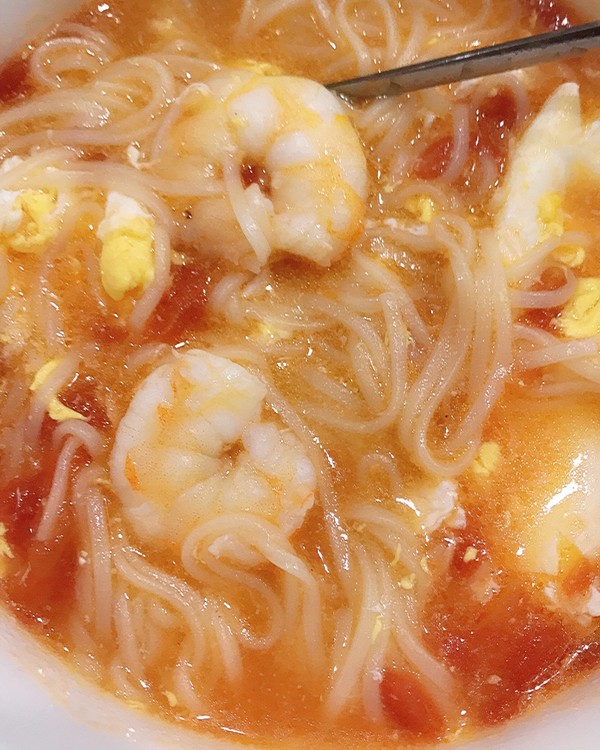 虾仁蛋面