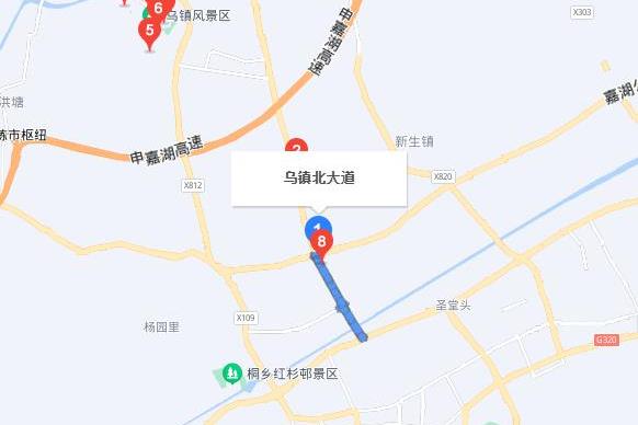 镇,梧桐街道,南起梧桐街道二环北路,穿过龙翔大道,东升大道,嘉湖公路