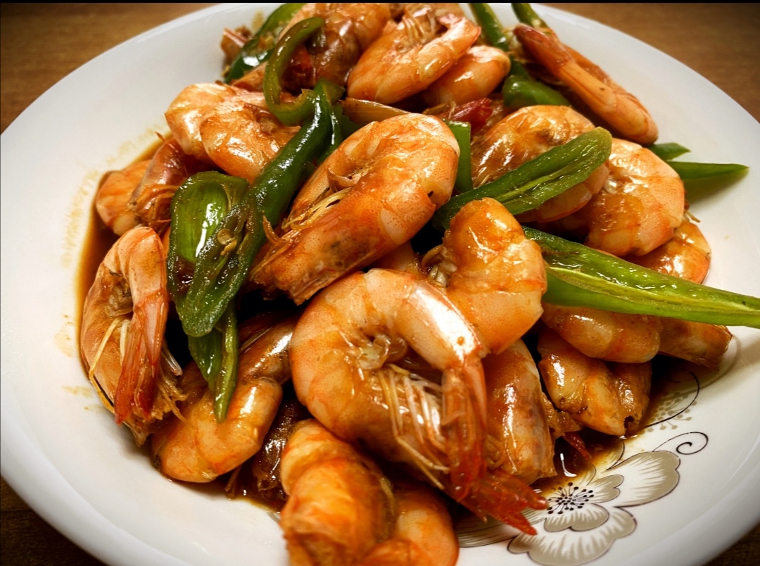 辣炒青虾