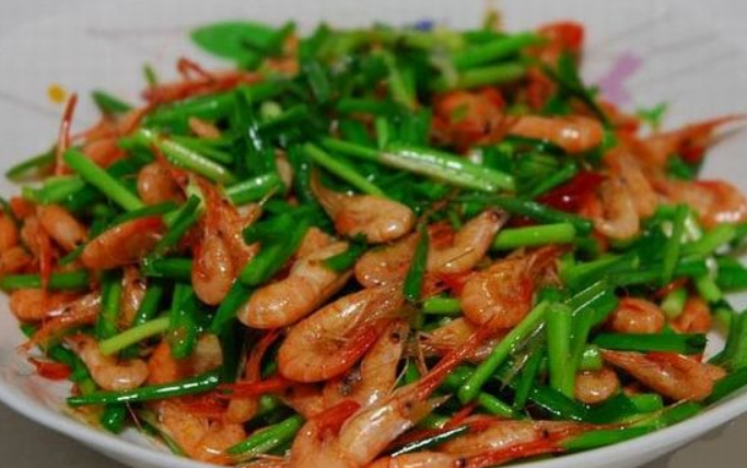 韭菜炒小虾