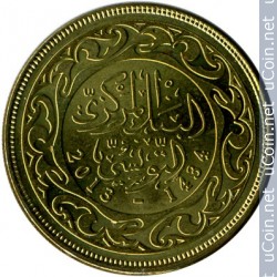 其发行机构为突尼斯中央银行.货币面额有0.