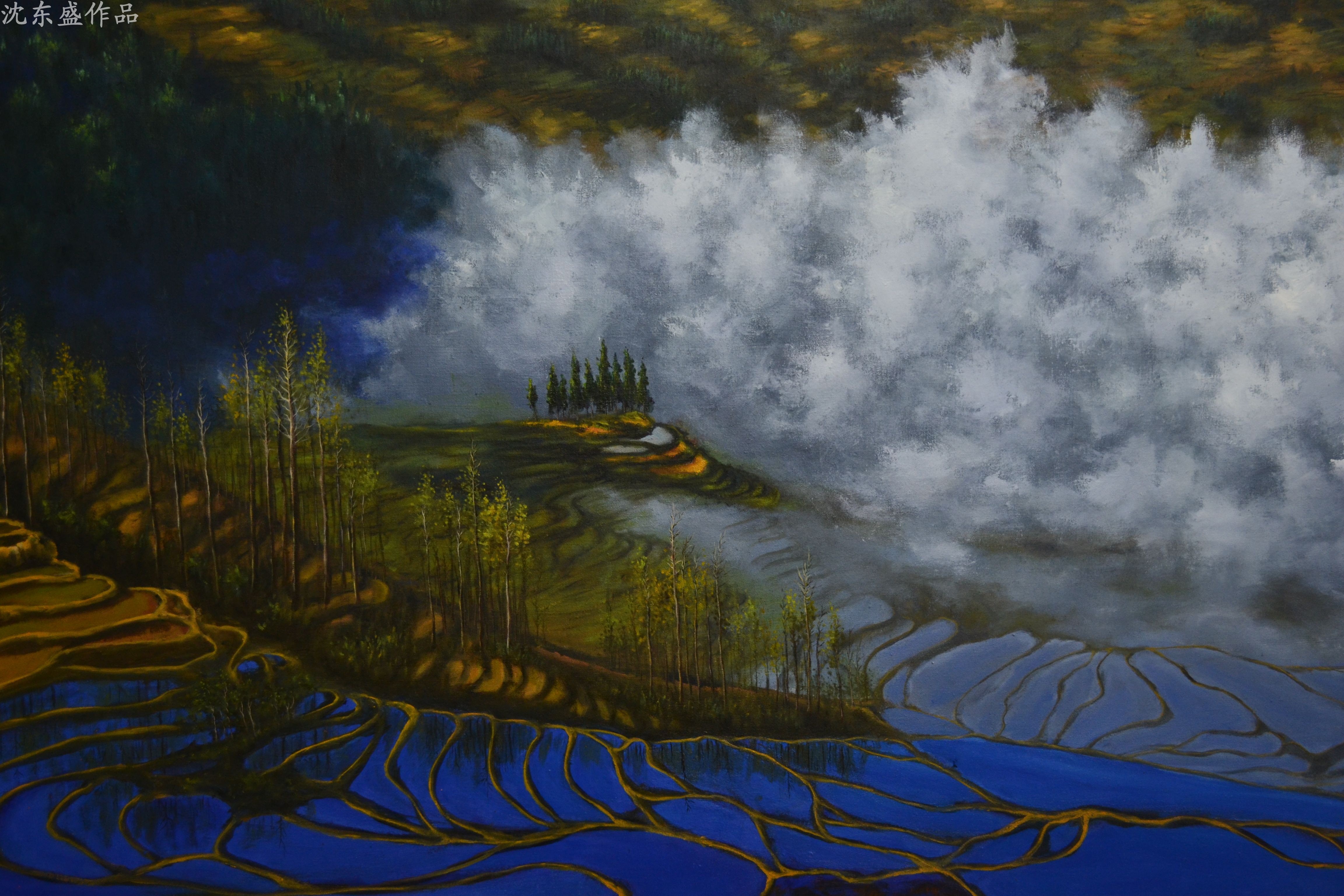 梯田油画