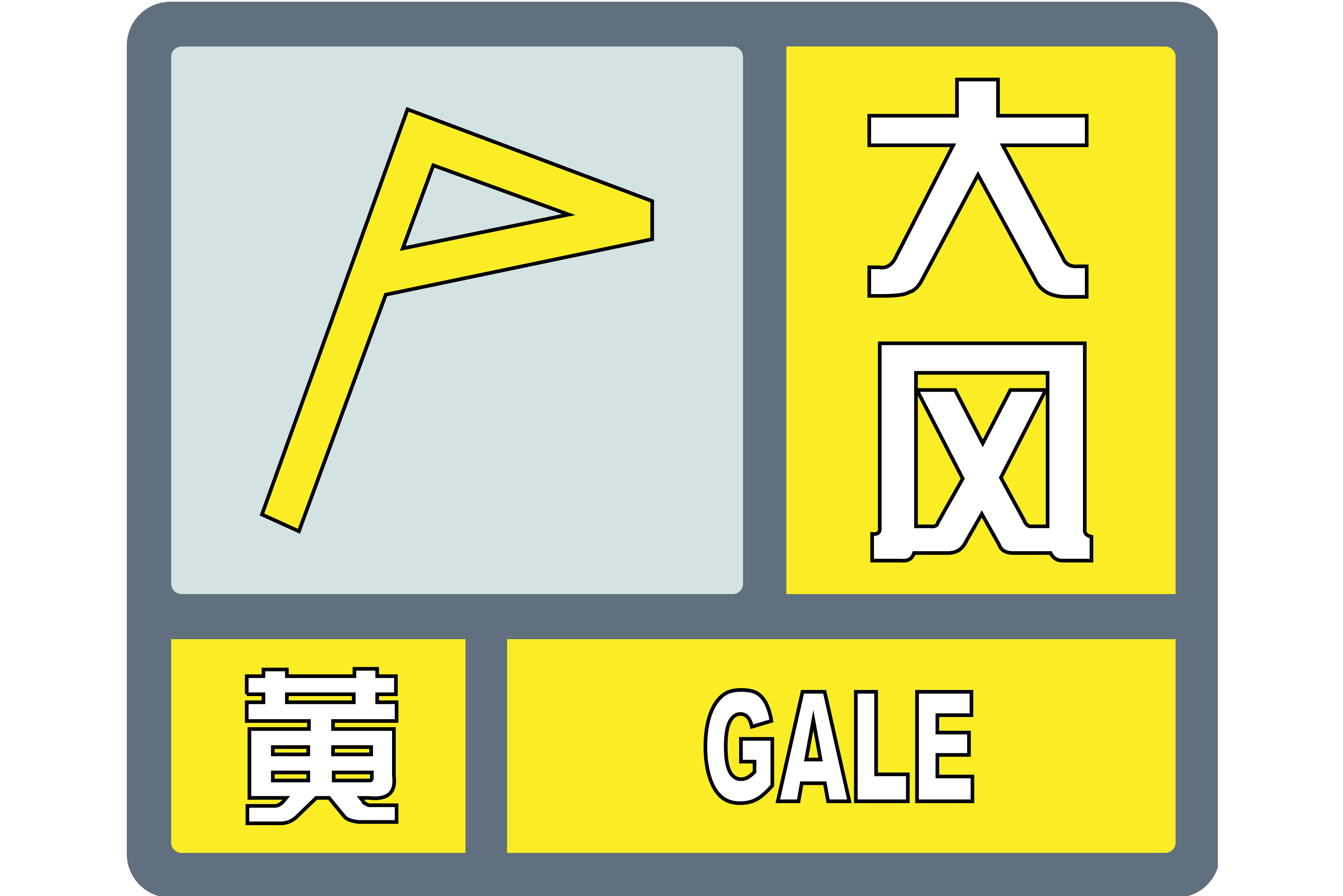 大风黄色预警信号