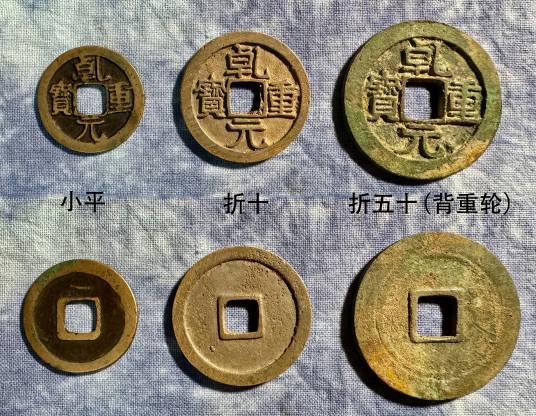 唐 乾元重宝 折五十 背重輪 致臻極美85 18g 大型美品 乾元重宝_百度百科