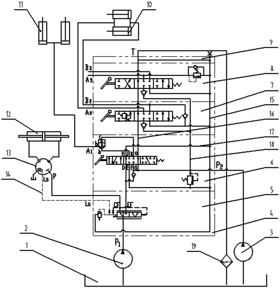 双泵合流节能型叉车液压系统