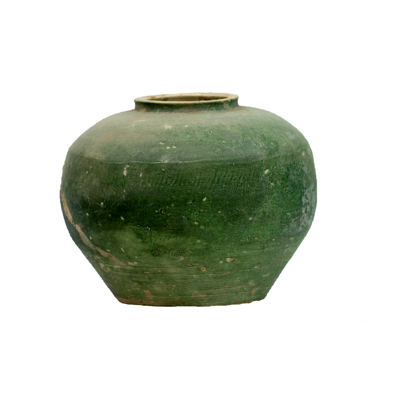 商代绿釉陶罐