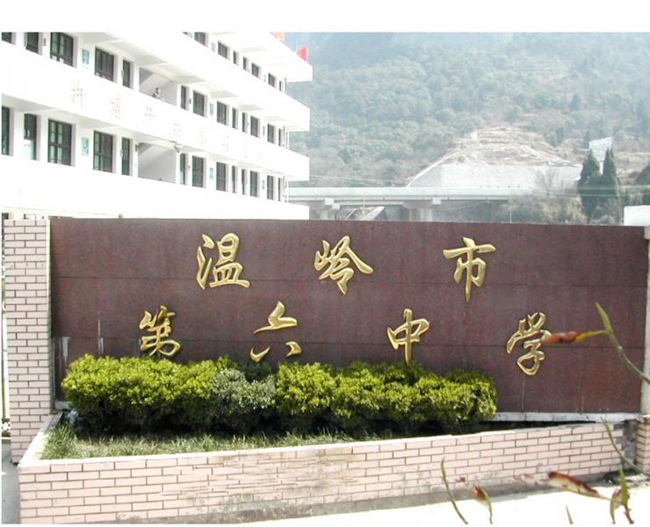  p>温岭市第六中学,原名岩下中学,2001年,城东街道成立;同年6月,岩下