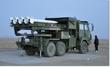 是雷达模式的气象探测系统,包括一辆发射车(搭载4枚ty-4b探空火箭),两