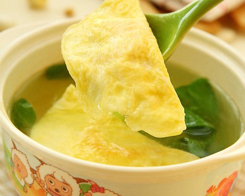 白菜青菜烩蛋饺