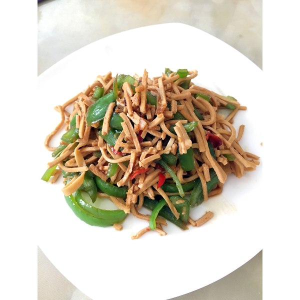 青椒豆腐丝