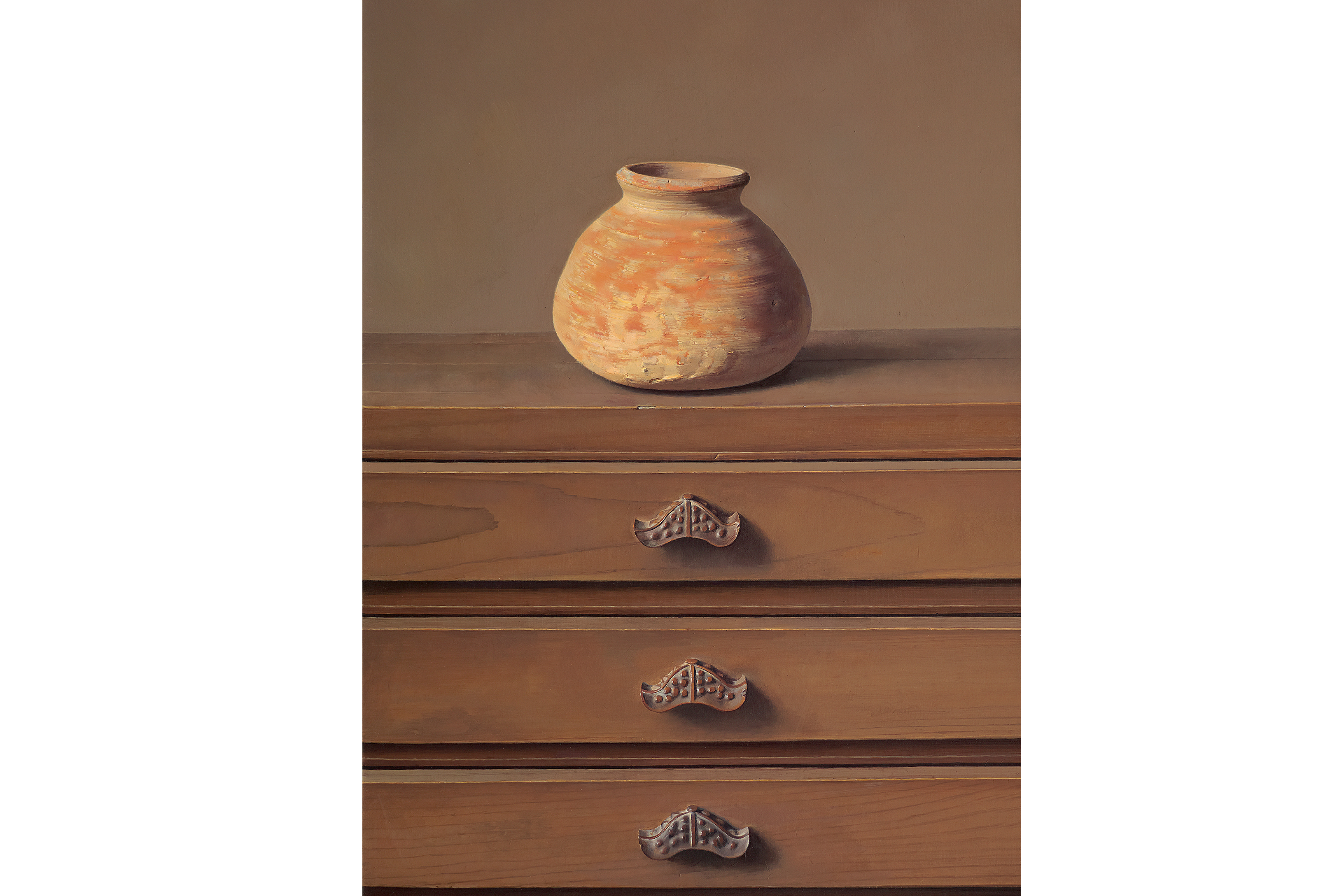 data-lemmaid="7982547">李士进 /a>于2012年创作的油画作品,红色陶罐