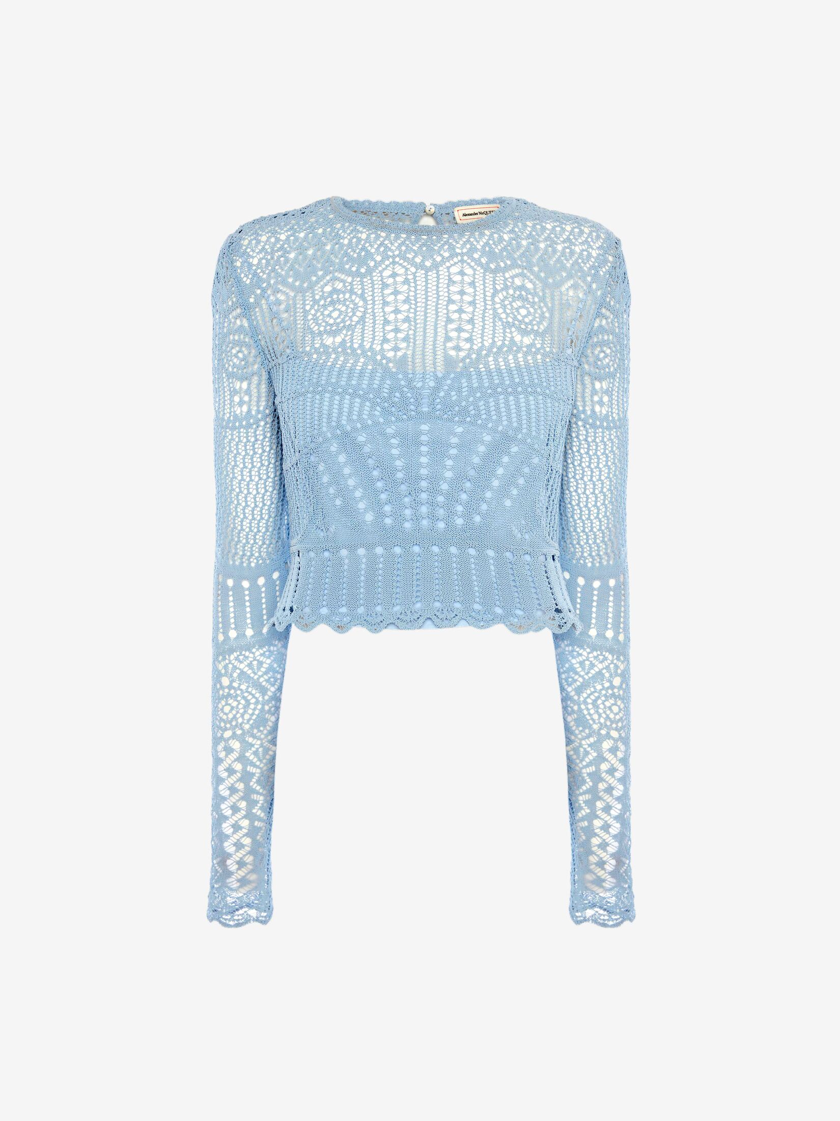 拼接蕾丝针织上衣