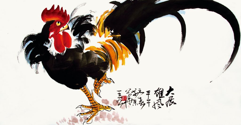 任性情,因趣得神,百鸡千姿,天趣横生,风情万种,被人们称为"王宏画鸡"