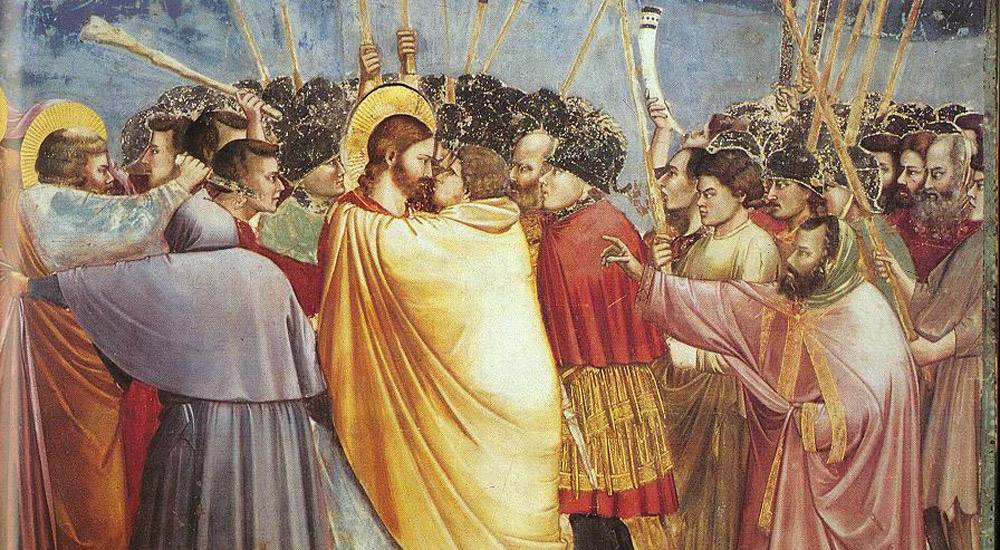 乔托犹大之吻湿壁画