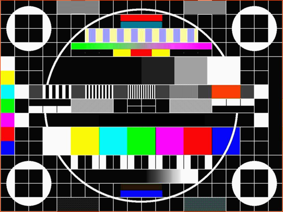  p>测试图(即电视信号测试图)又称测试卡,是指电视台在正常电视节目