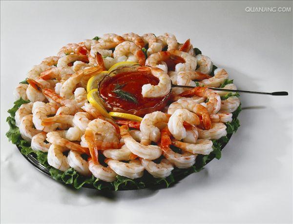  p data-id="gnwvxe4o5i">鸡尾虾,外文名shrimp cocktail, a target="