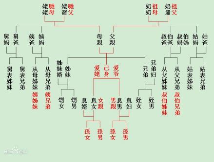 中国人亲戚关系图表_百度百科