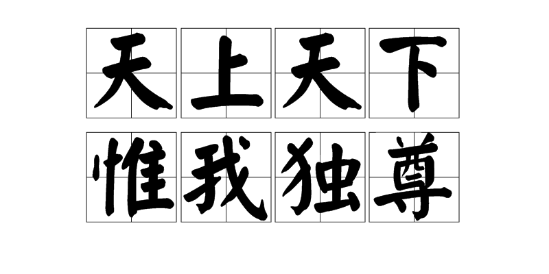 天上天下,惟我独尊