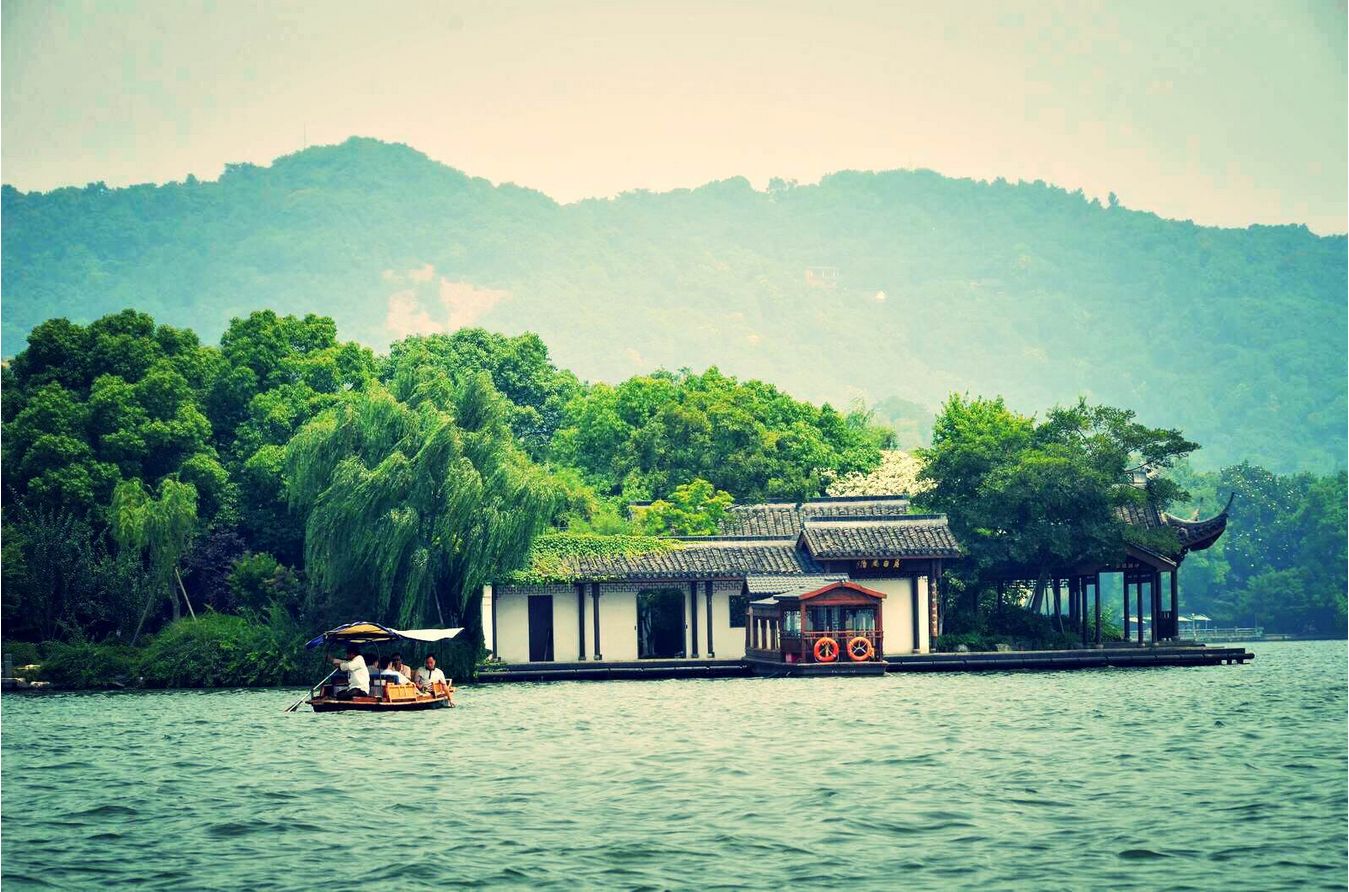  p>阮墩环碧(ruan gong islet submerged in greenery) 新西湖十景之