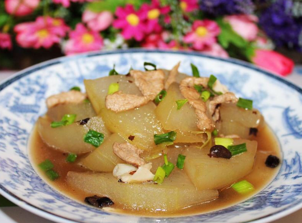 豆豉肉片烧冬瓜