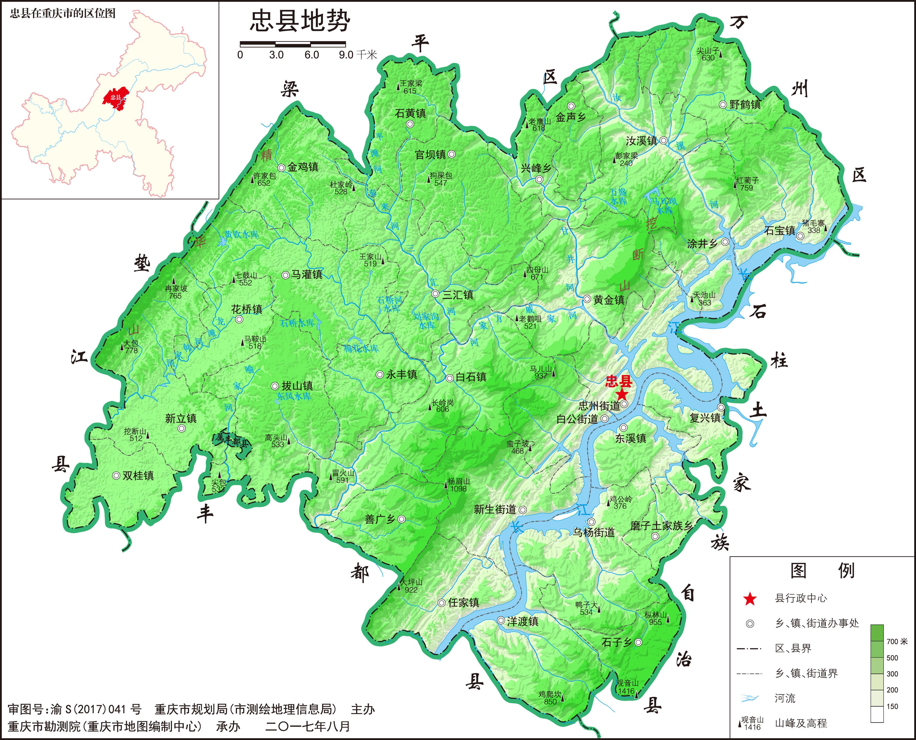 重庆忠县地图位置图片