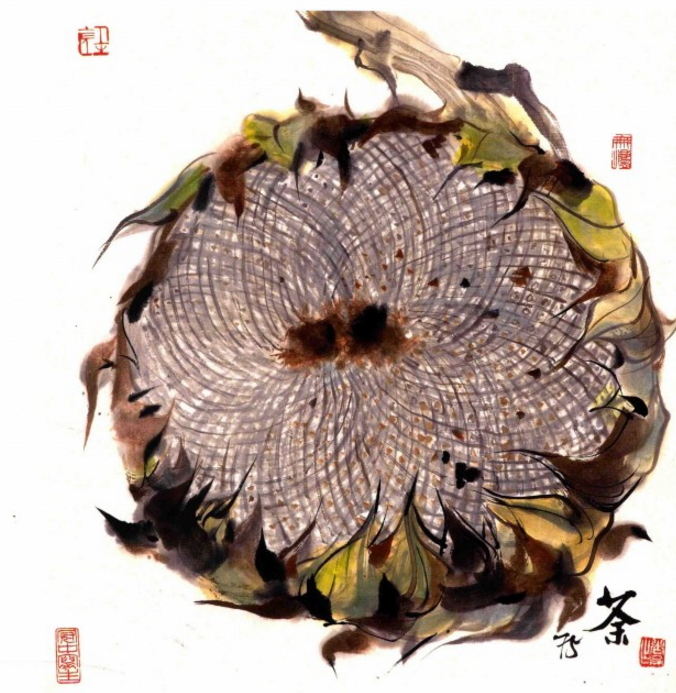  p>《向日葵(册页)》是当代画家吴冠中1975年创作的一幅中国画. /p>