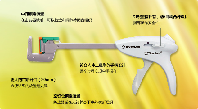  p>吻合器是世界上首例缝合器,用于胃肠吻合已近一个世纪,直到1978年