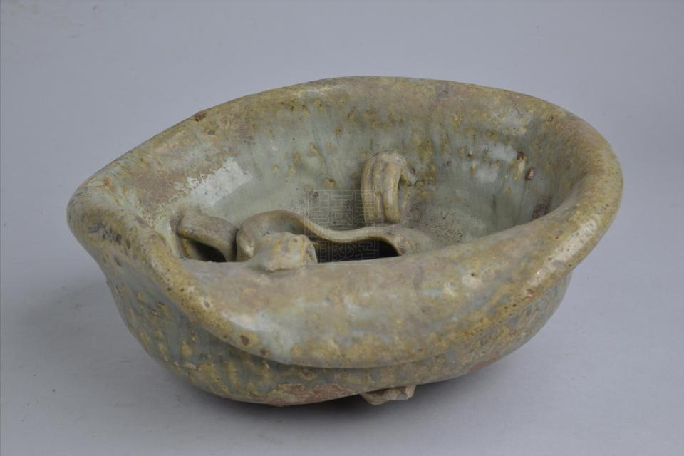 唐邛窑青瓷四耳罐