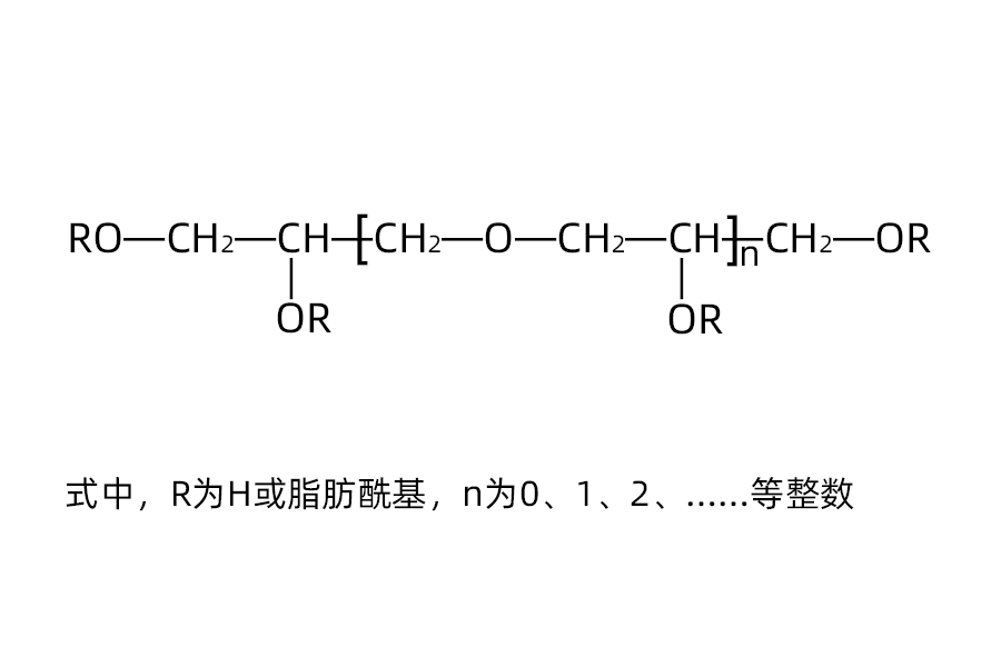  p>聚甘油脂肪酸酯(polyglyceryl ester of fatty acid)是一组系列