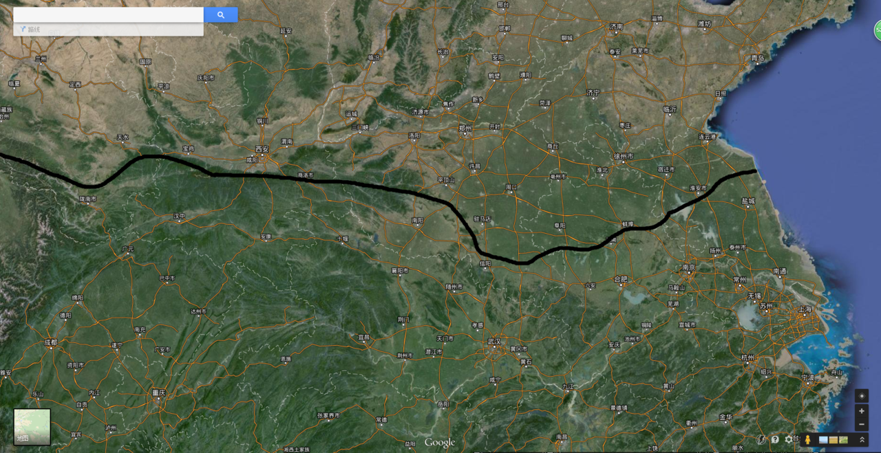 river line,qinling-huaihe line,简称秦淮线)是中国地理区分北方地区