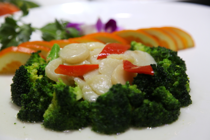 西兰花炒带子(鲜贝)