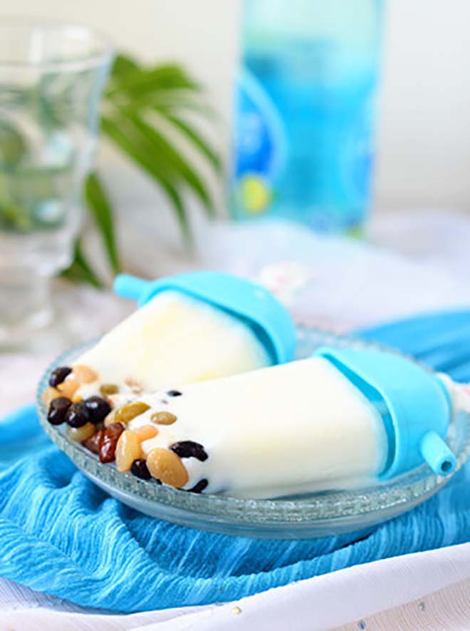 西米牛奶蜜豆冰棒