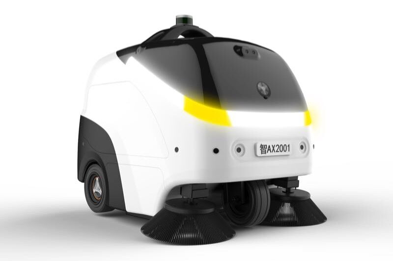 扫地车"蜗小白"是智行者自主研发的"蜗(Ω)"系列低速自动驾驶智能车