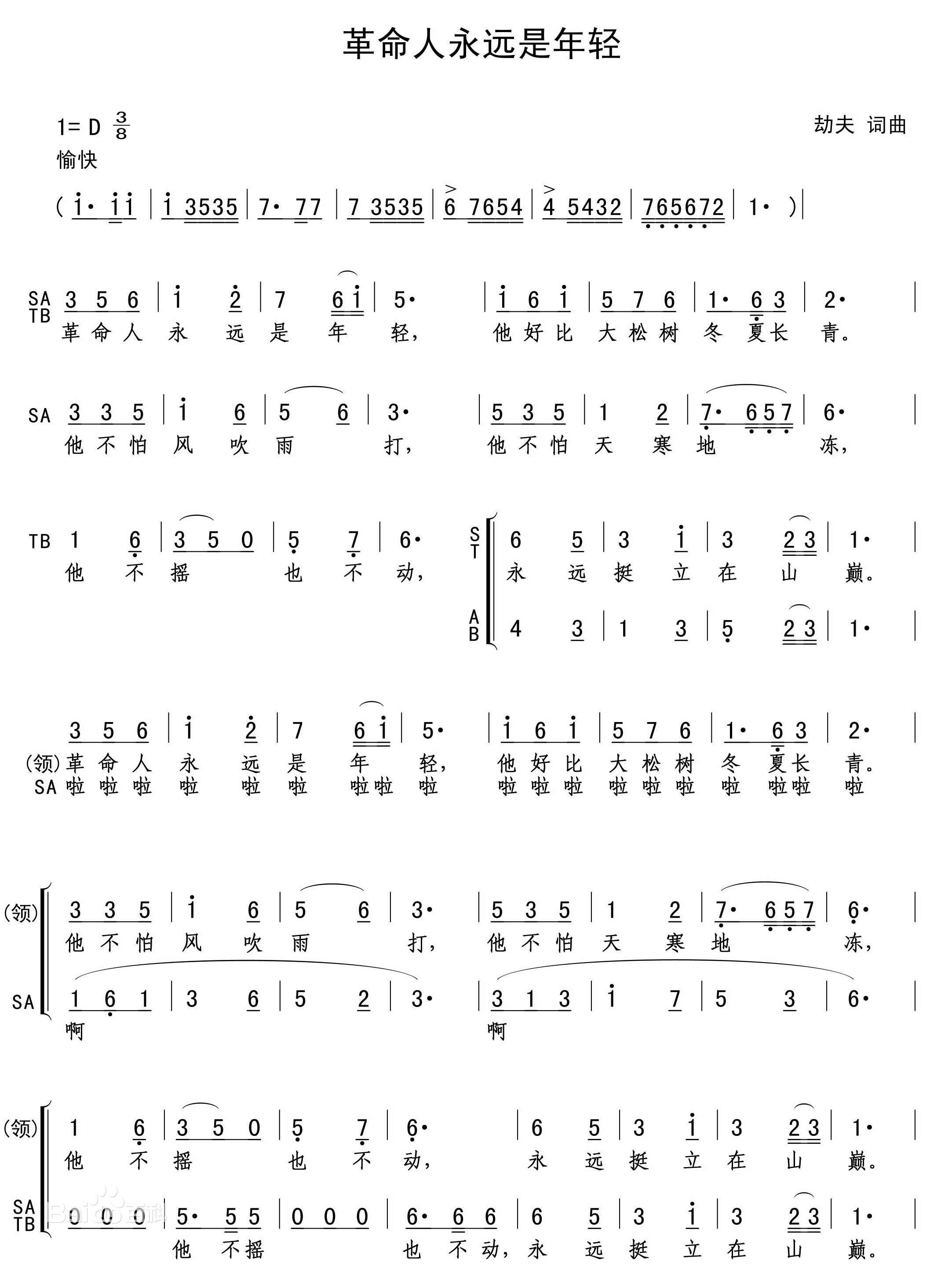 革命人永远是年轻