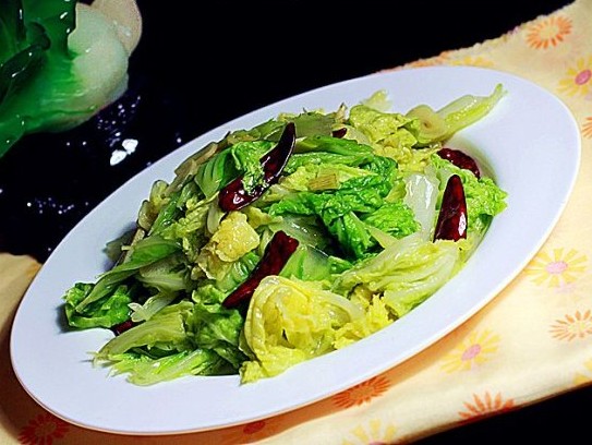 铁锅干煸白菜稍