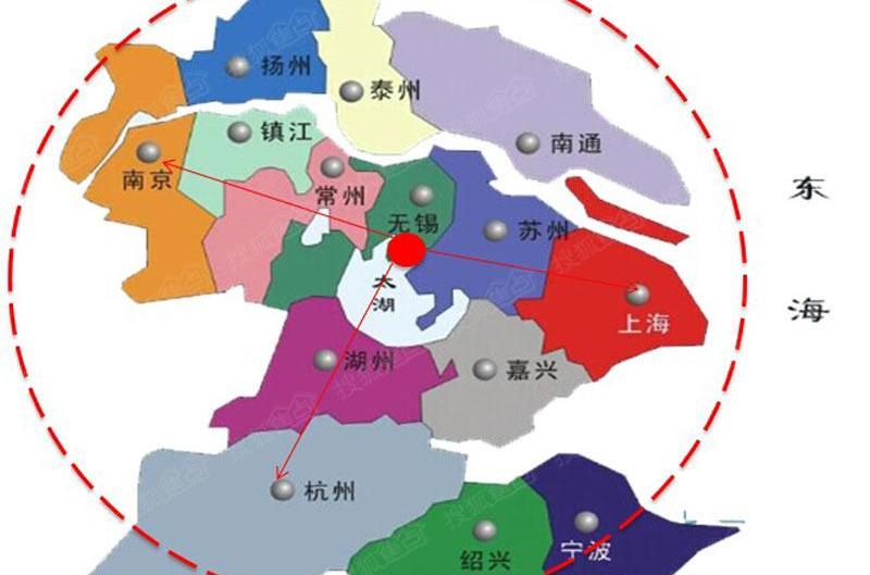 总部地点在无锡,位于无锡市滨湖区,项目占地140公顷,总建筑面积120万