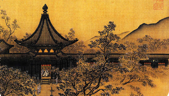 马麟秉烛夜游图