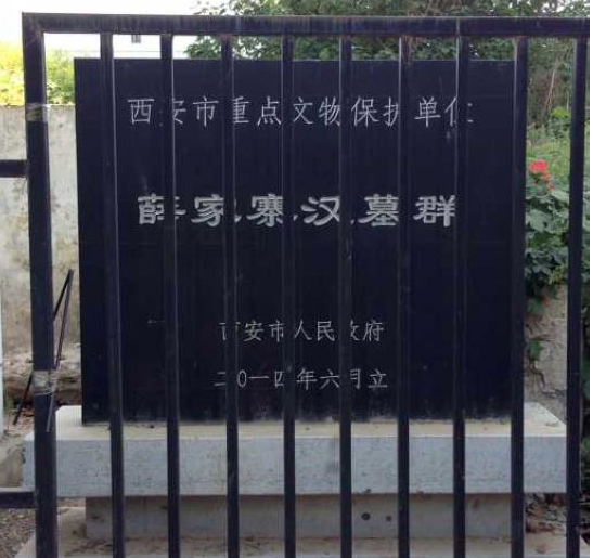 汉墓群的西侧紧邻以前的薛家寨村,2001年就被确定为西安市