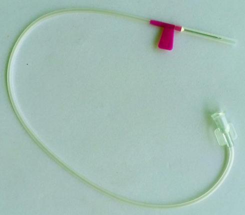 静脉输液针用于连接注射器,输液器,输血器进行静脉输注药液和输血.