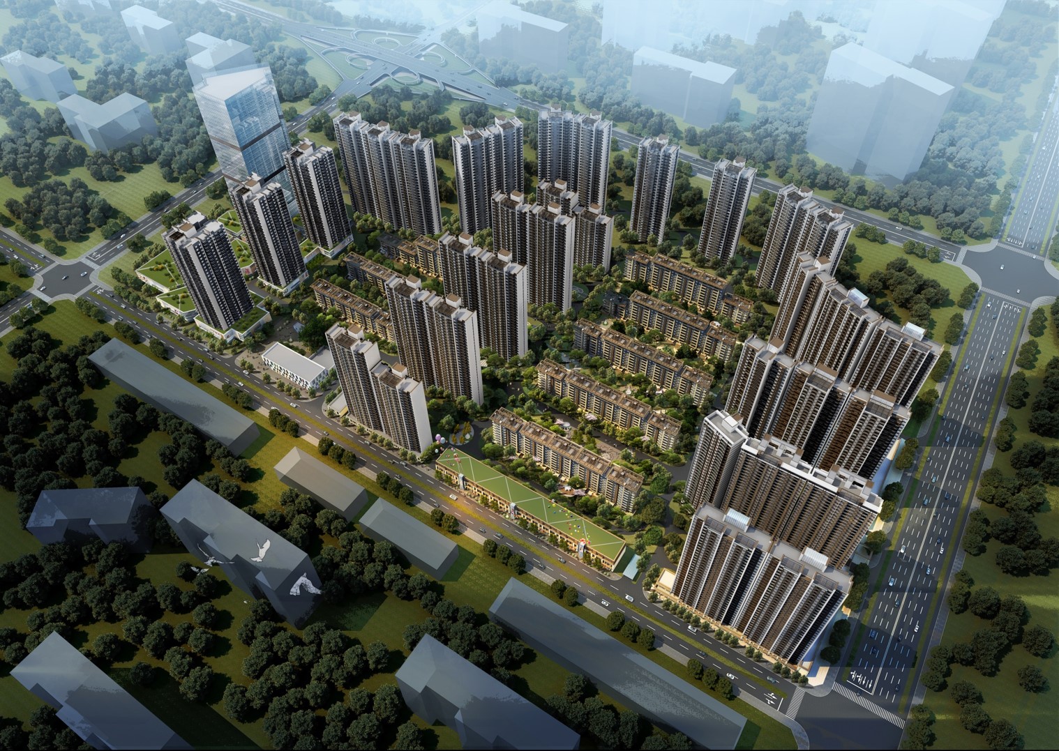 万科金域东郡西临大明宫文化旅游区,东接浐灞生态区,据守港务区,城北