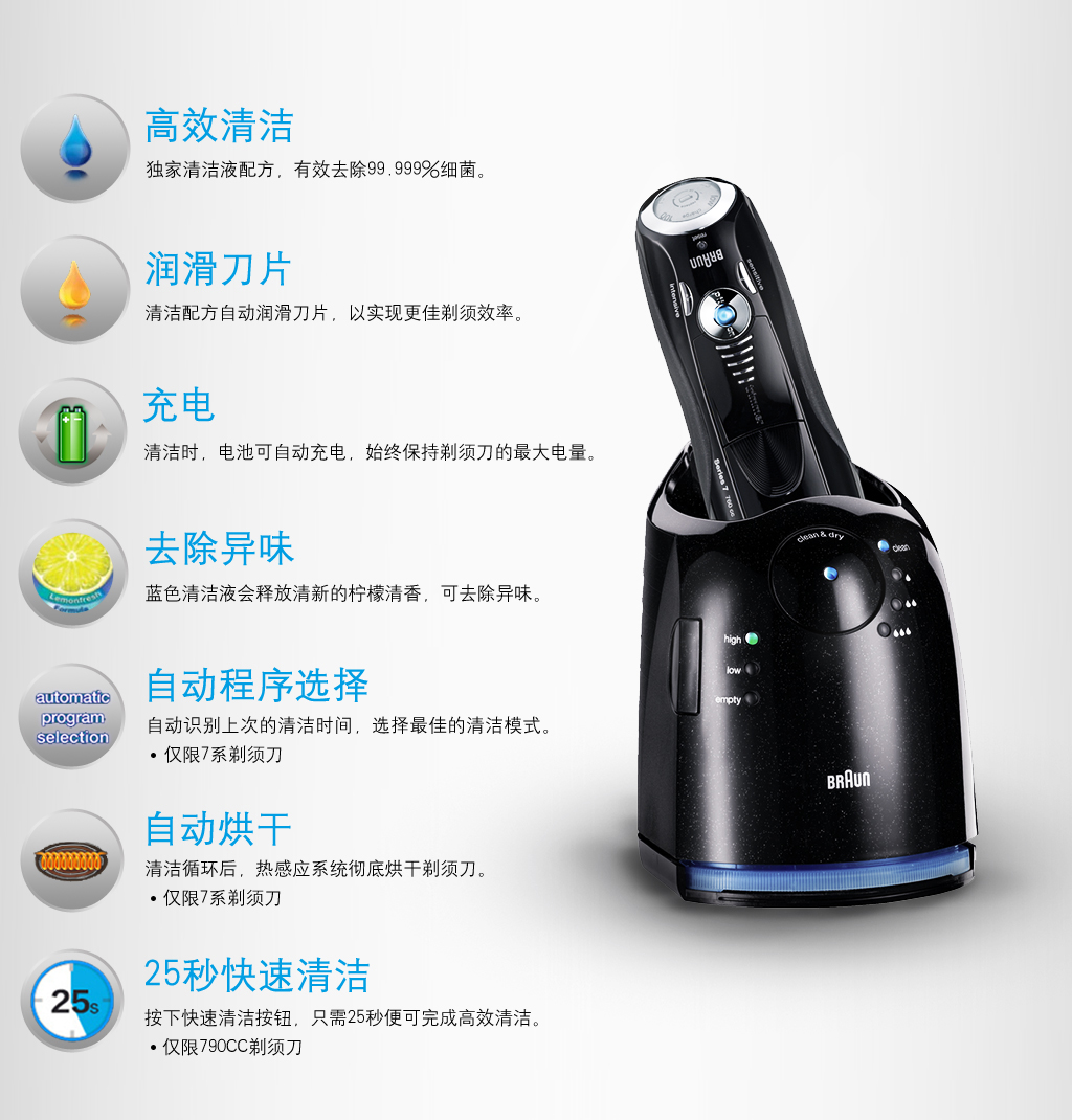 剃须刀全自动清洁中心
